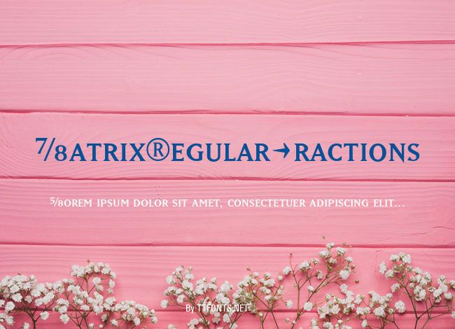 MatrixRegularFractions example