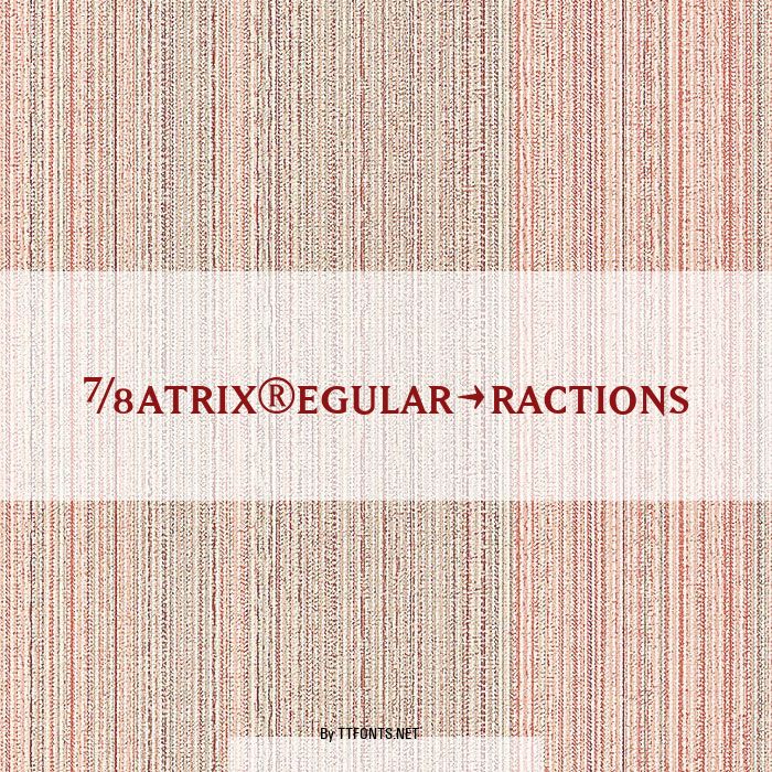 MatrixRegularFractions example