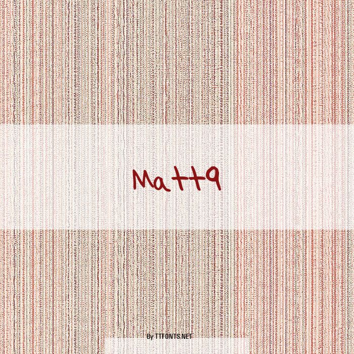 Matt9 example