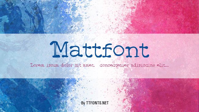 Mattfont example