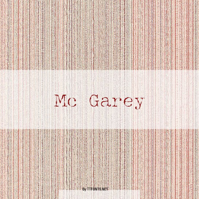 Mc Garey example