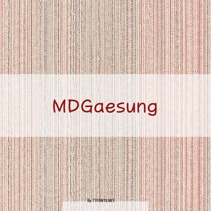 MDGaesung example