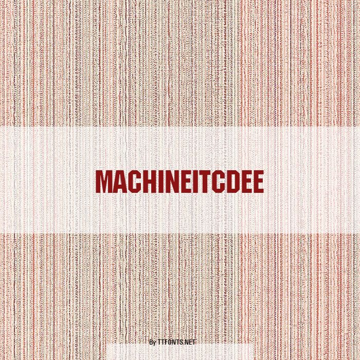 MachineItcDEE example