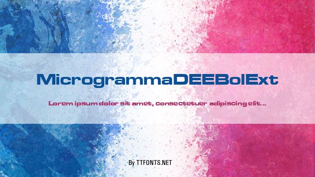 MicrogrammaDEEBolExt example
