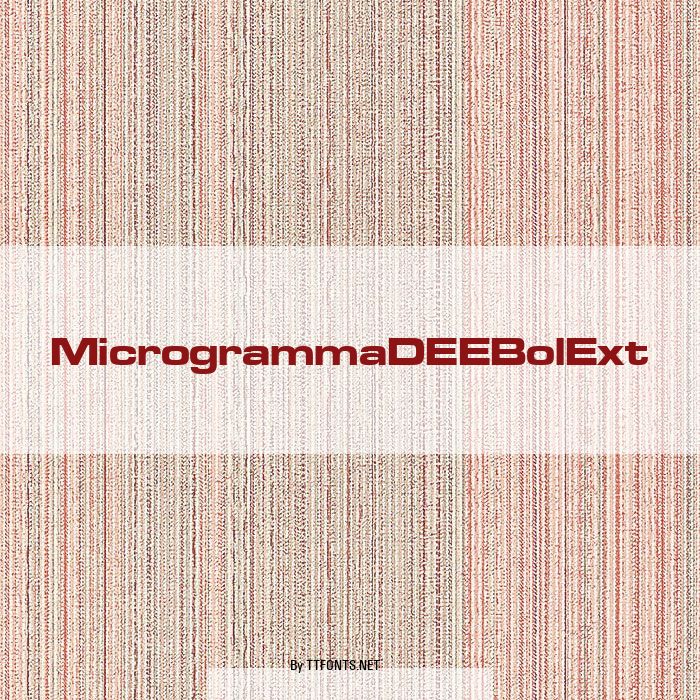 MicrogrammaDEEBolExt example