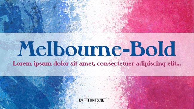 Melbourne-Bold example