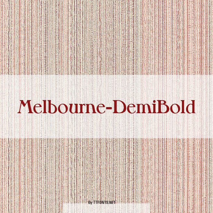 Melbourne-DemiBold example