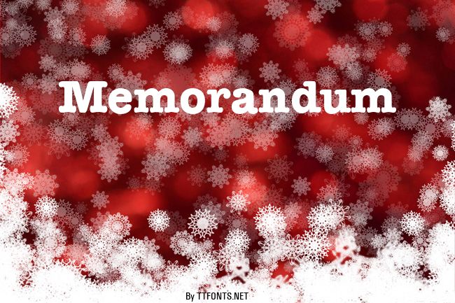 Memorandum example