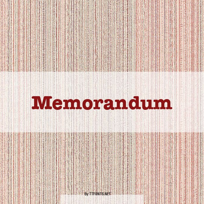 Memorandum example