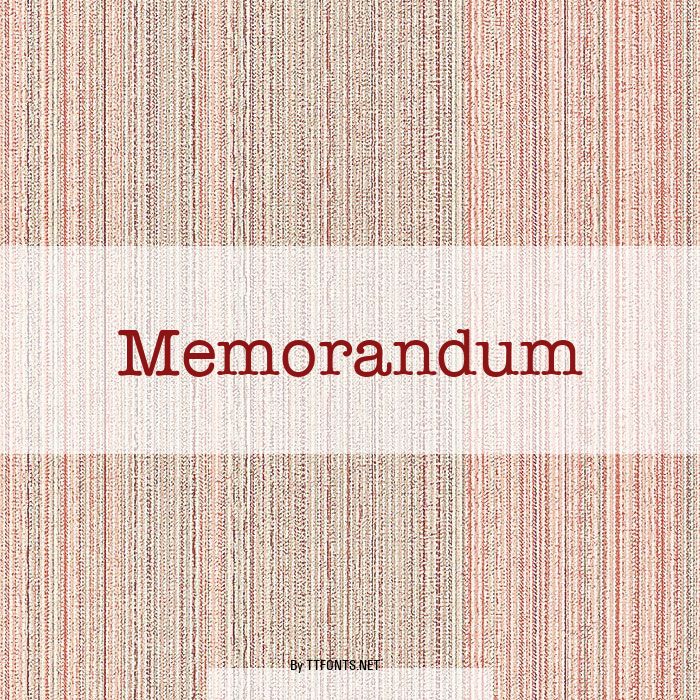 Memorandum example