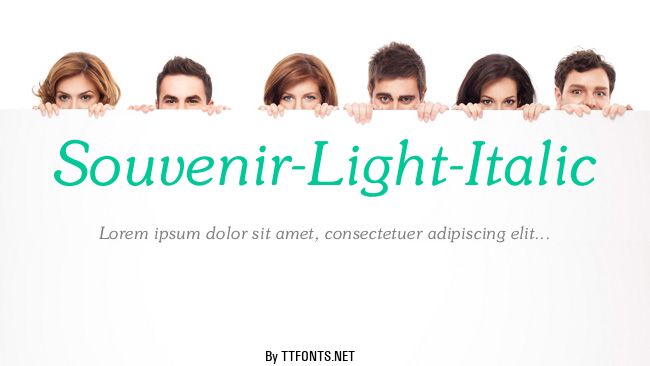 Souvenir-Light-Italic example