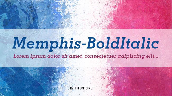 Memphis-BoldItalic example