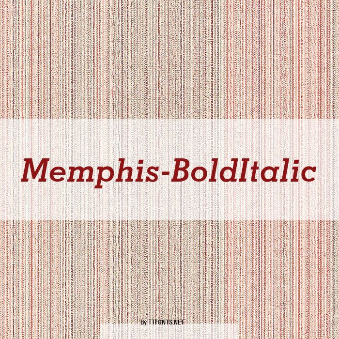 Memphis-BoldItalic example