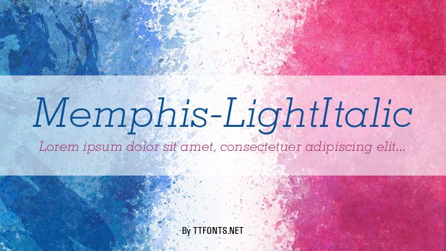 Memphis-LightItalic example