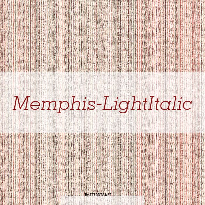 Memphis-LightItalic example