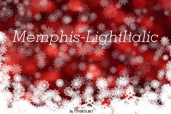 Memphis-LightItalic example
