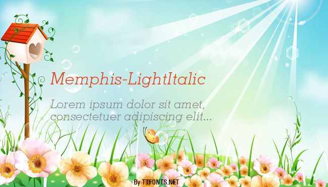 Memphis-LightItalic example