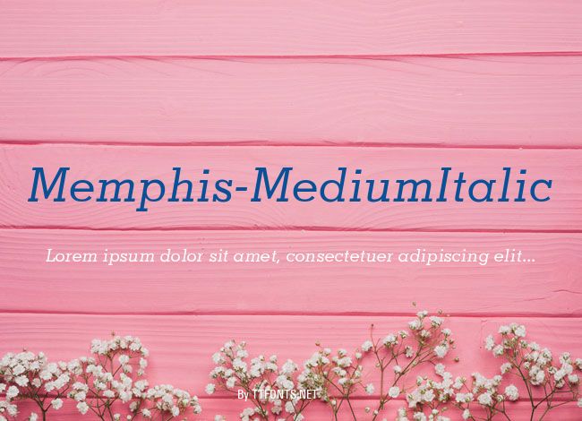Memphis-MediumItalic example