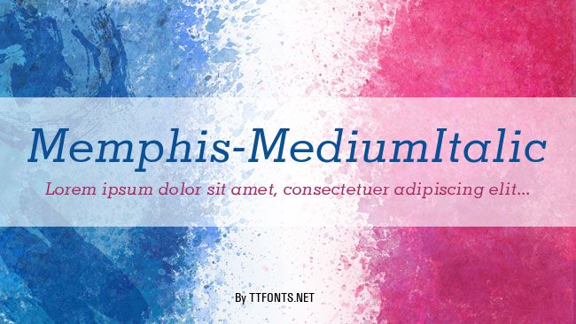 Memphis-MediumItalic example