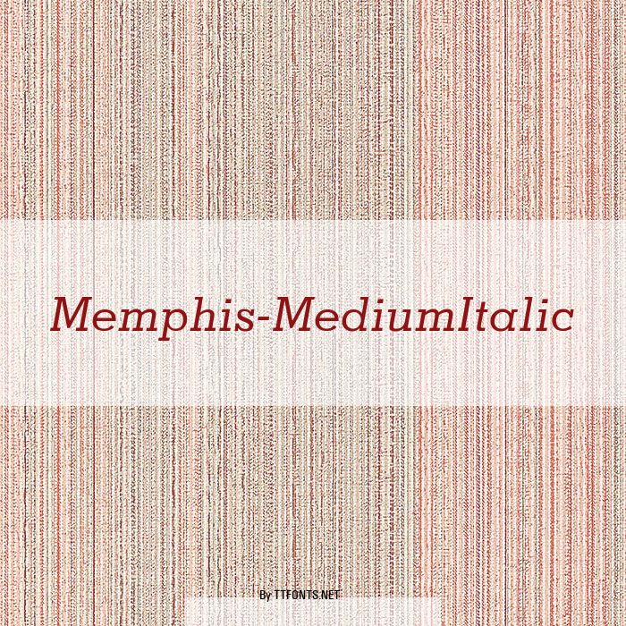 Memphis-MediumItalic example