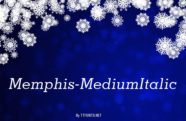 Memphis-MediumItalic example