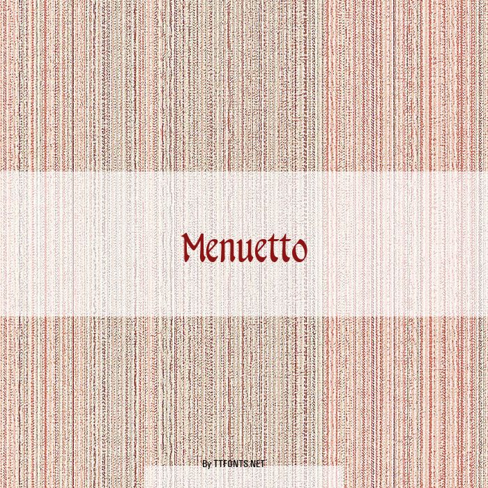 Menuetto example