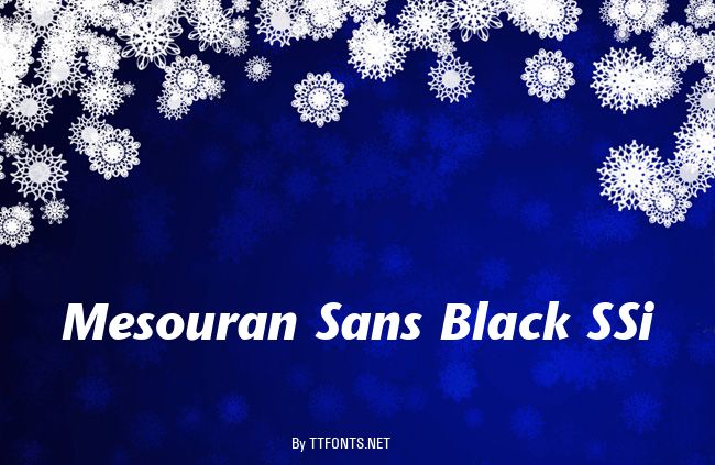 Mesouran Sans Black SSi example