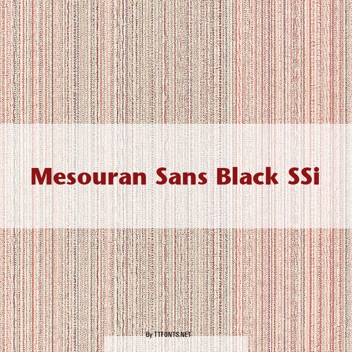 Mesouran Sans Black SSi example