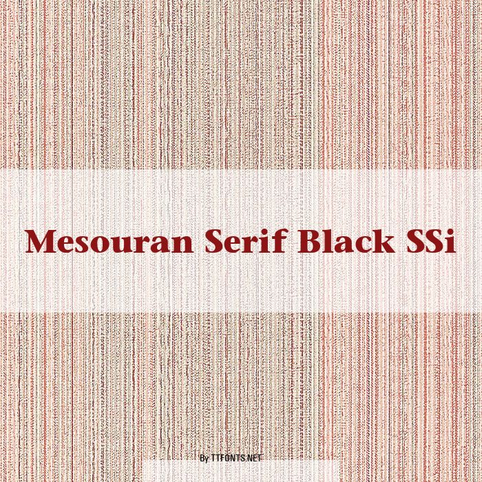 Mesouran Serif Black SSi example