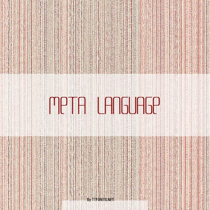 Meta Language example