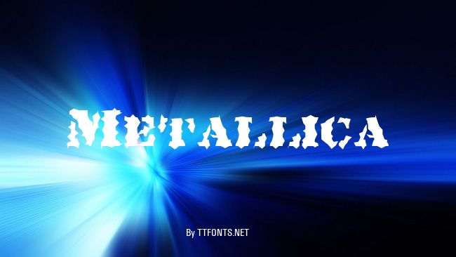 Metallica Regular Truetype Schriftart