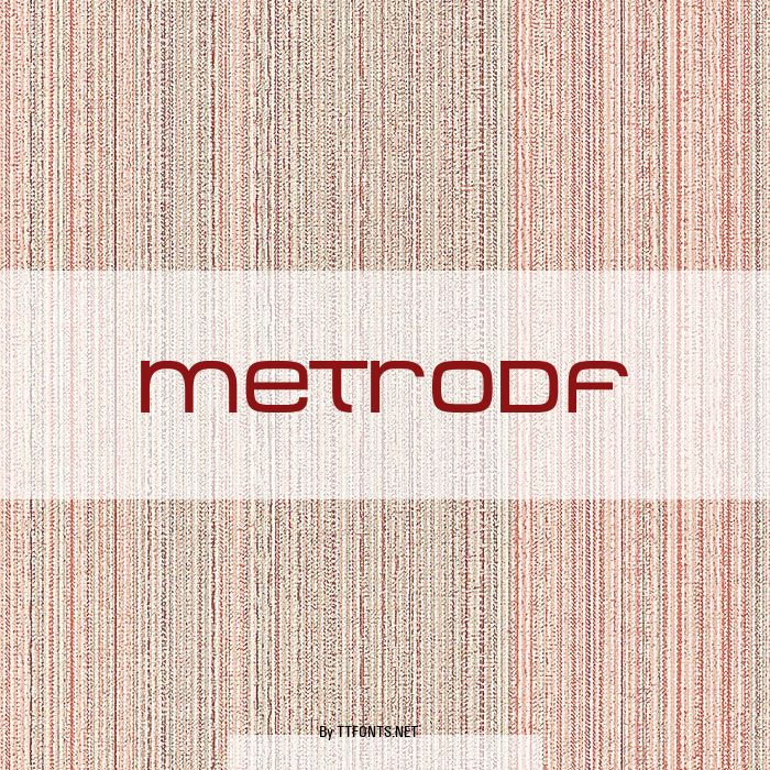 MetroDF example