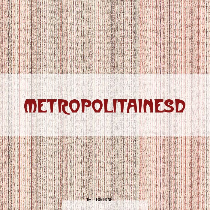 MetropolitainesD example