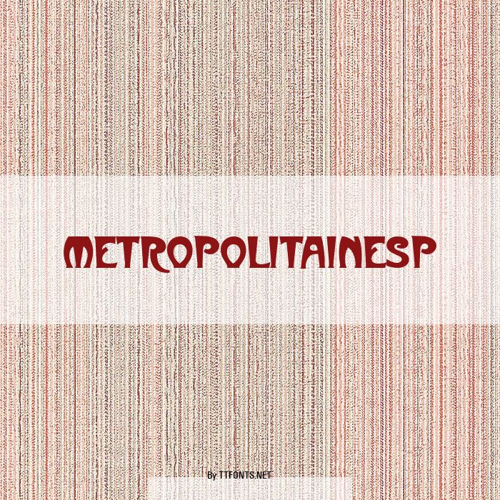 MetropolitainesP example