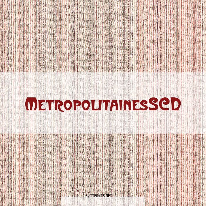 MetropolitainesSCD example