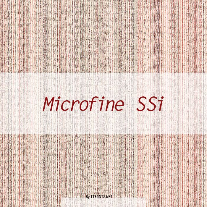 Microfine SSi example