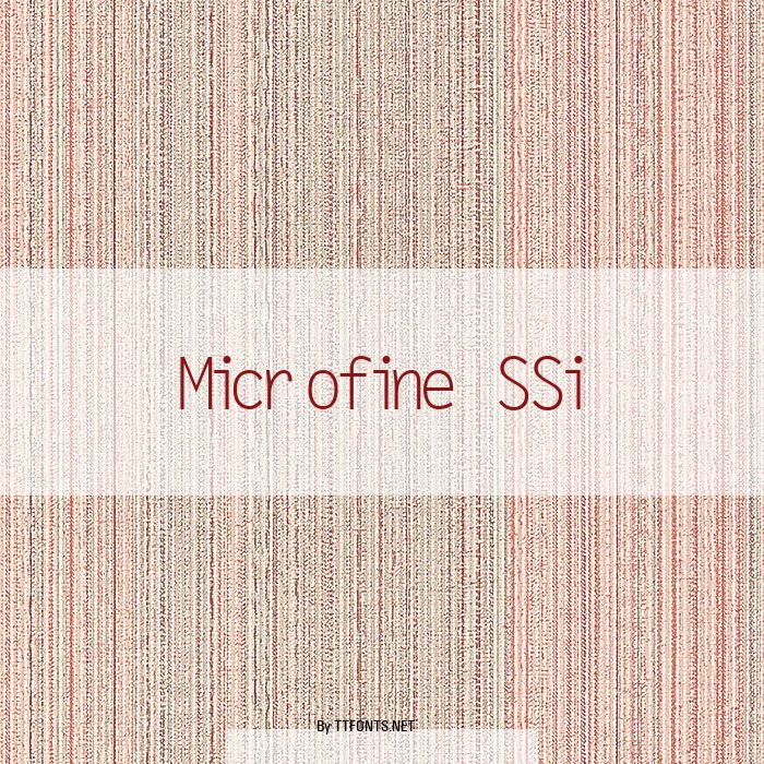 Microfine SSi example