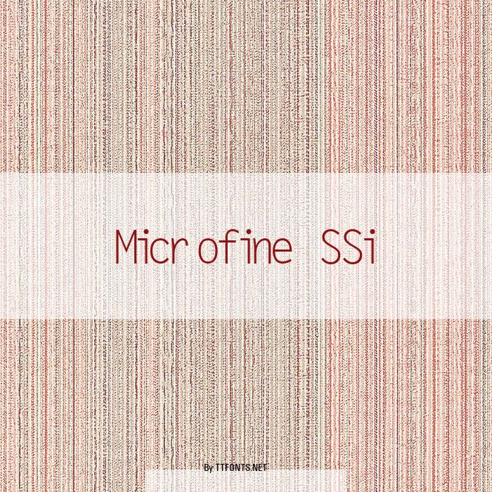 Microfine SSi example