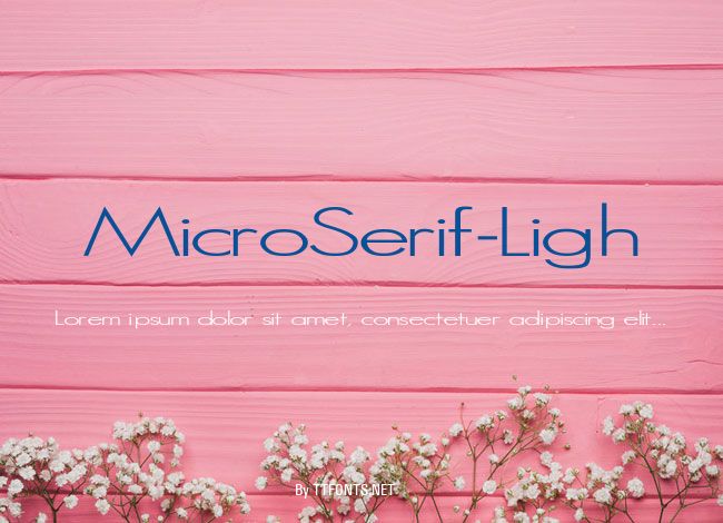 MicroSerif-Ligh example