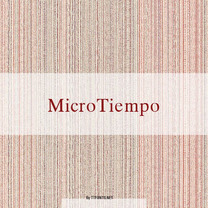 MicroTiempo example
