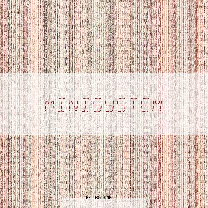 Minisystem example