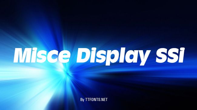 Misce Display SSi example