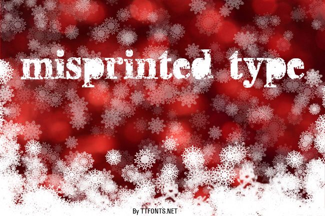 misprinted type example