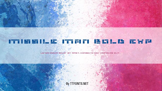 Missile Man Bold Exp example