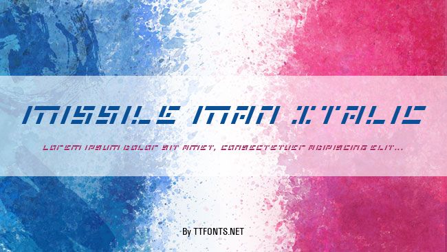 Missile Man Italic example