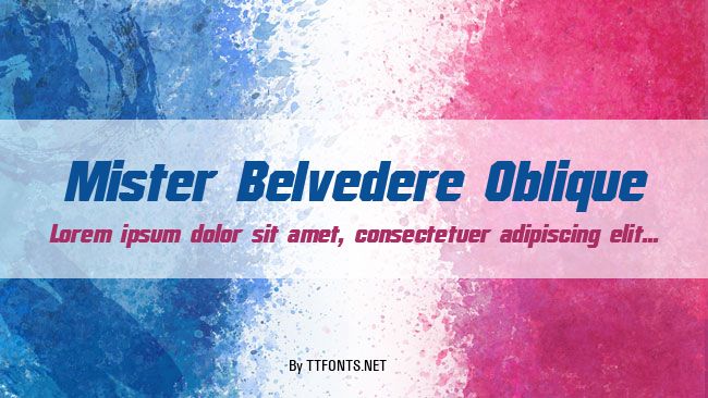 Mister Belvedere Oblique example