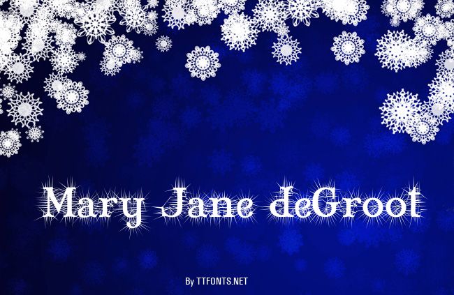 Mary Jane deGroot example