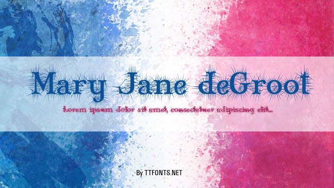 Mary Jane deGroot example