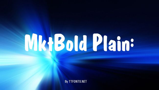 MktBold Plain: example