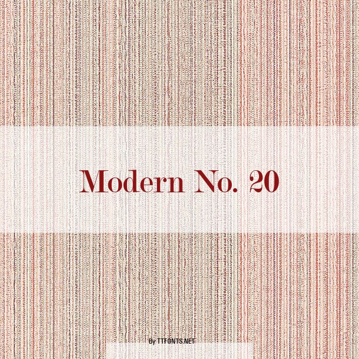 Modern No. 20 example